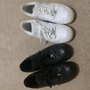 Air Force Ones 11.5 Black & White Pair